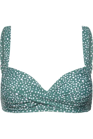 Panos Emporio Ditsy Dots Medea Top Swimwear Bikinis Bikini Tops Wired Bikinitops Green