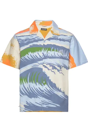 Santa Cruz Water View S/S Shirt Tops Shirts Short-sleeved Blue