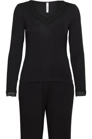 Hunkemöller Pajama Set Pyjamas Nattøj Black