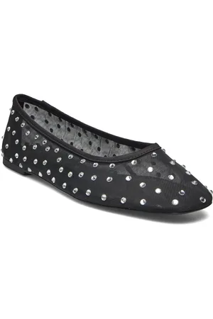 MANGO Rhinest Ballet Flats Ballerinasko Ballerinaer Black