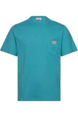 Armor.lux Basic Pocket T-Shirt Héritage Tops T-Kortærmet Skjorte Blue