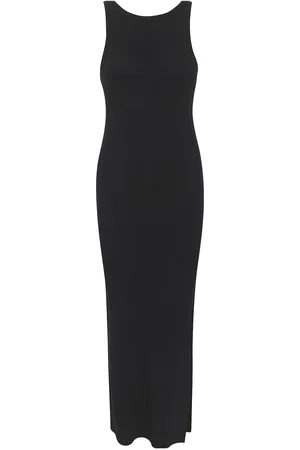 Gestuz Drewgz Sl Reversible Long Dress Noo Maxikjole Festkjole Black