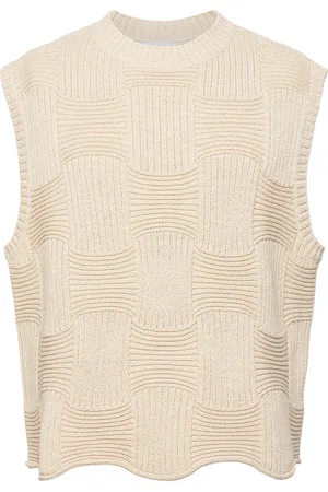 Hope Trap Vest Offwhite Designers Knitwear Knitted Vests Cream