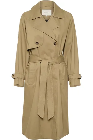 Kaffe Kaelise Trenchcoat Trenchcoat Frakke Beige