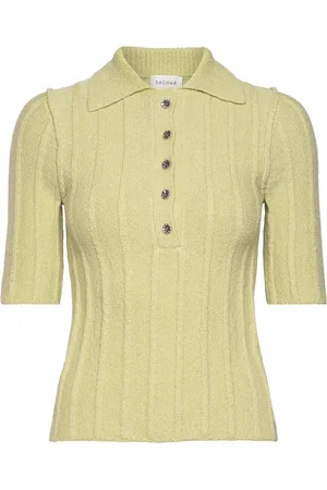 Dagmar Wide Rib Top Tops T-shirts & Tops Polos Green
