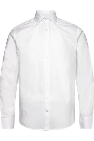 Bruun & Stengade Bs Sofus Casual Slim Fit Shirt Tops Shirts Business White