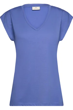 Kaffe Kalise T-Shirt Tops T-shirts & Tops Short-sleeved Blue
