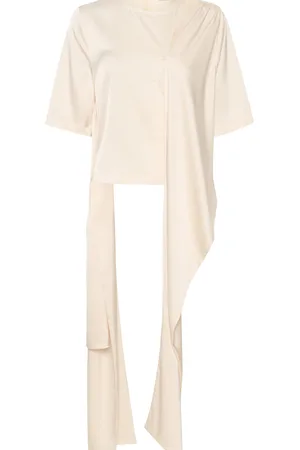 Gestuz Harpergz Knot Blouse Tops Blouses Short-sleeved Cream