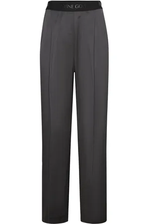 STINE GOYA Sgciara, 2015 Heavy Satin Designers Trousers Wide Leg Black