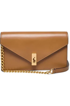 Ralph Lauren Polo Id Leather Chain Wallet & Bag Bags Card Holders & Wallets Wallets Beige