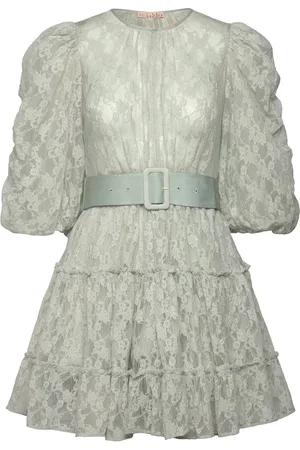 by Ti Mo Lace Mini Dress Designers Short Dress Green