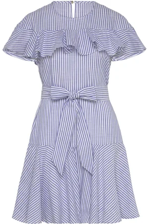 Lindex Dress Janina Stripe Kort Kjole Blue