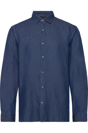 French Connection Long Sleeve Denim Shirt Tops Shirts Denim Shirts Blue