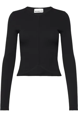 REMAIN Birger Christensen Long Sleeve Shirt Designers T-shirts & Tops Long-sleeved Black