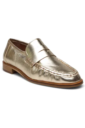 Billi Bi Shoes Loafers Flade Sko Gold