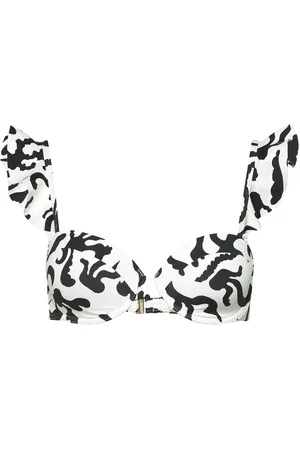 By Malina Debbie Underwired Ruffled Bikini Top Designers Bikinis Bikini Tops Wired Bikinitops White