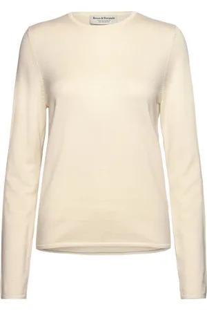 Bruun & Stengade Bs Marit Regular Fit Knitwear Tops T-shirts & Tops Long-sleeved Cream