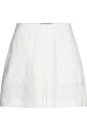 Ralph Lauren Linen Miniskirt Kort Nederdel White