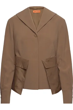 STINE GOYA Sgarchie, 2013 Triacetate Organza Designers Jackets Light-summer Jacket Brown