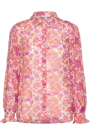 Claire Woman Cwrenette - Shirt Tops Shirts Long-sleeved Coral