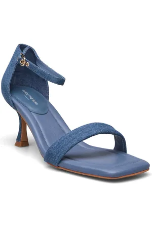 Shoe The Bear Leah Ankle Strap Sandal Med Hæl Blue