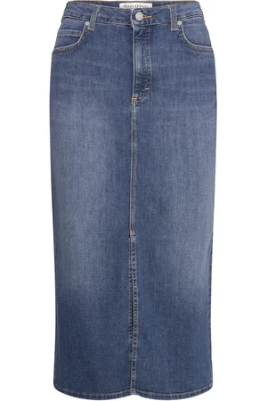 Marc O’ Polo Denim Skirt Knælang Nederdel Blue