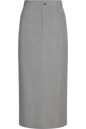 Hope Longy Skirt Blue Grey Designers Knee-length & Midi Grey