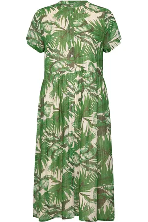 Lollys Laundry Aliyall Midi Dress Ss Knælang Kjole Green