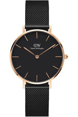 Daniel Wellington Petite 28 Ashfield Rg Black Accessories Watches Analog Watches Black