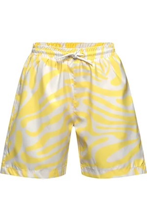 Mads Norgaard Sea Print Sandrino Shorts Bottoms Shorts Yellow