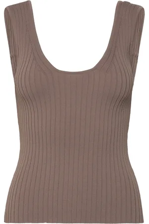Bruun & Stengade Bs Mathilde Regular Fit Top Tops T-shirts & Tops Sleeveless Brown