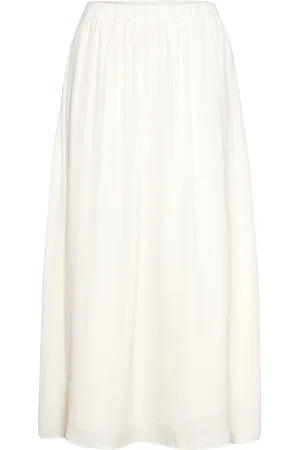 Gina Tricot Wide Maxi Skirt Lang Nederdel Cream