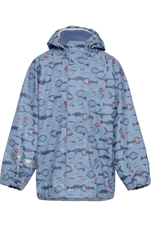 CeLaVi Rainwear Jacket - Aop Outerwear Rainwear Jackets Blue