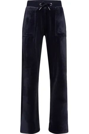 Juicy Couture Tonal Wide Leg Jogger Bottoms Sweatpants Navy