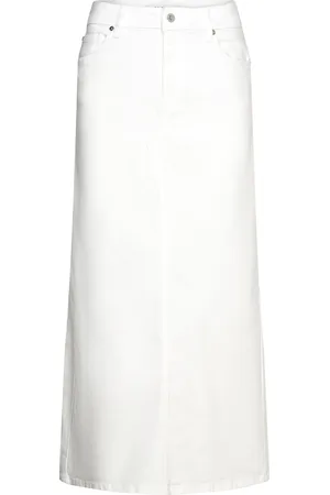 Ivy Copenhagen Ivy-Zoe Maxi Skirt White Knælang Nederdel White