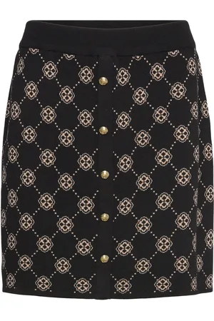 Lindex Skirt Meja Knitted Kort Nederdel Black