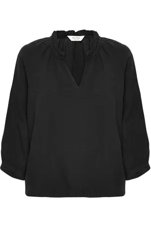 Part Two Elodypw Bl Tops Blouses Long-sleeved Black