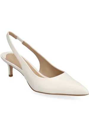 Ralph Lauren Lolah Ii Nappa Leather Slingback Pump Shoes Heels Pumps Sling Backs Cream