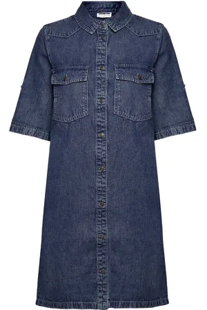 Noisy May Nmnew Signe S/S Denim Dress Vi002Mb Noos Kort Kjole Blue
