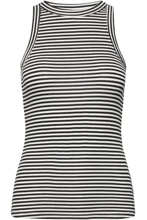 Sofie Schnoor Julliesw Stripe Top Tops T-shirts & Tops Sleeveless Black