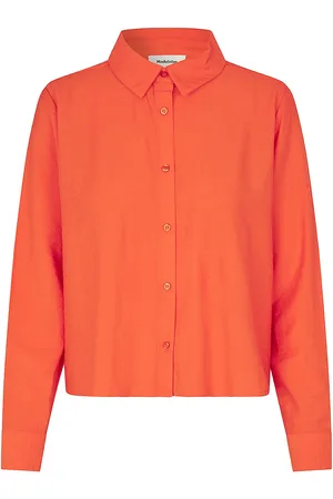 Modstrom Hudgesmd Shirt Tops Shirts Long-sleeved Orange