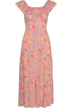 Billabong Hippie Love Knælang Nederdel Pink