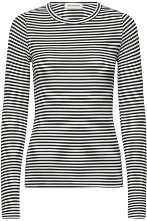 Sofie Schnoor Petriciasw Stripe T-Shirt Long Slee Tops T-shirts & Tops Long-sleeved Black