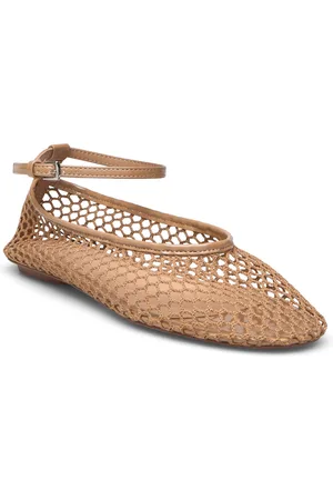 MANGO Ballet Flats With Mesh Bracelet Ballerinasko Ballerinaer Beige