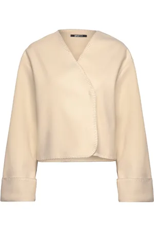 Gina Tricot Blanket Stitch Jacket Outerwear Jackets Light-summer Jacket Beige