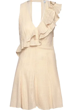 IRO Adely Kort Kjole Beige