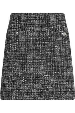 Ralph Lauren Bouclé Pencil Miniskirt Kort Nederdel Black
