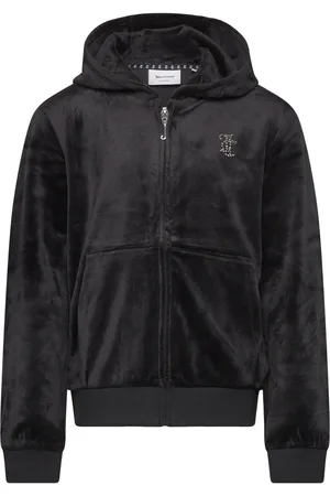 Juicy Couture Diamante Zip Through Hoodie Tops Sweatshirts & Hoodies Hoodies Black