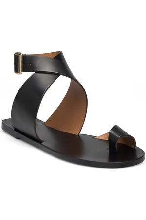 ATP Atelier Montagano Black Vacchetta Flade Sandaler Black