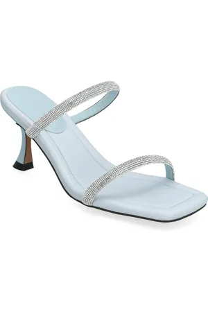 Shoe The Bear Leah Glam Mule Sandal Med Hæl Blue
